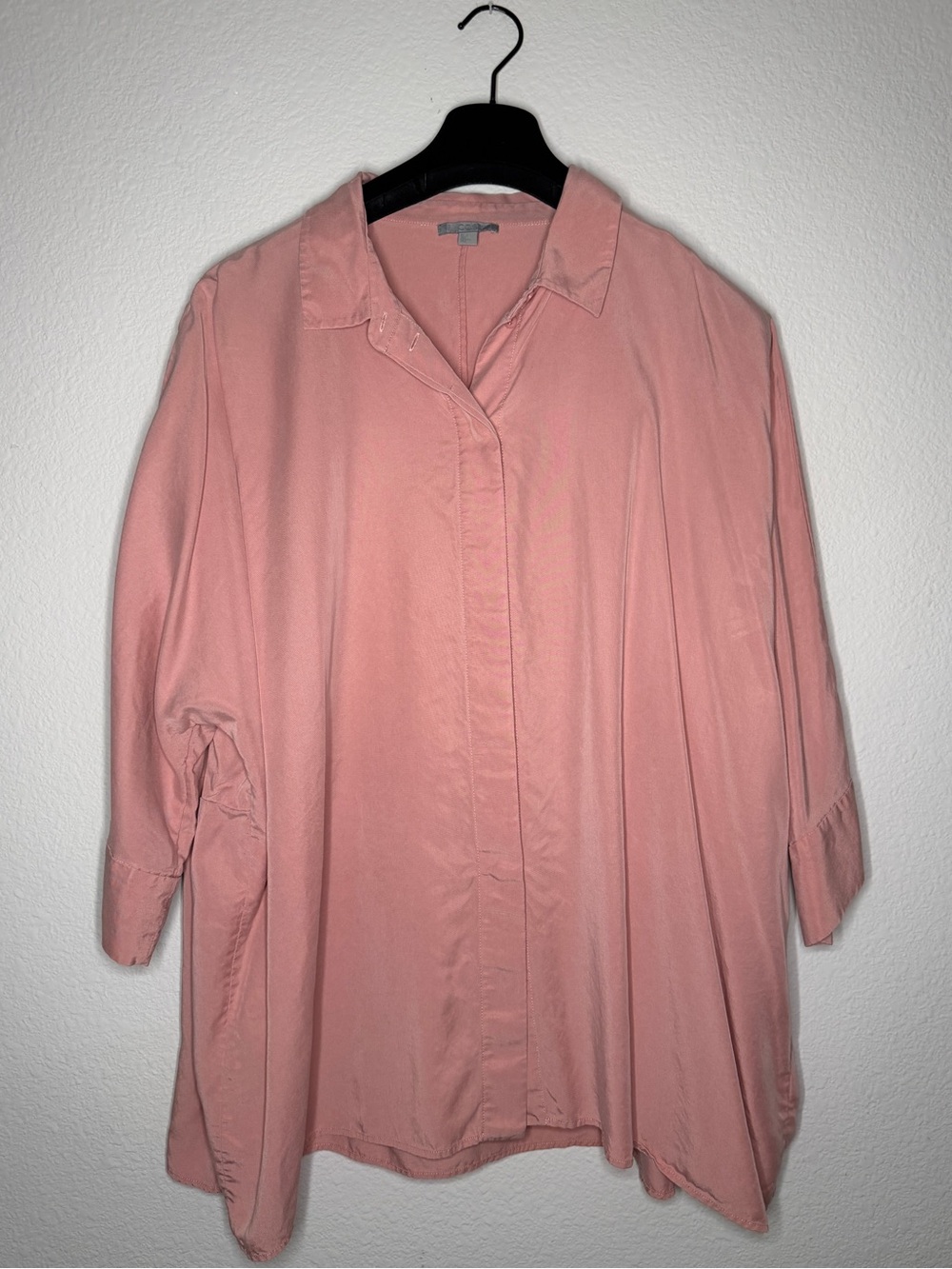 Women's Relaxed Button-Front Shirt - Dusty Pink